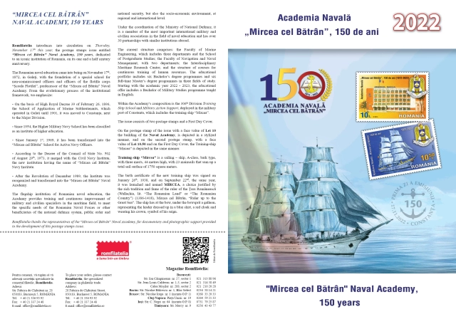 Pliant_Acad. Nav Mircea cel Batran, 150 ani